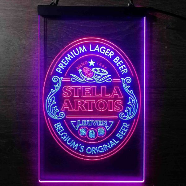 Stella Artois Logo Dual LED Neon Light Sign